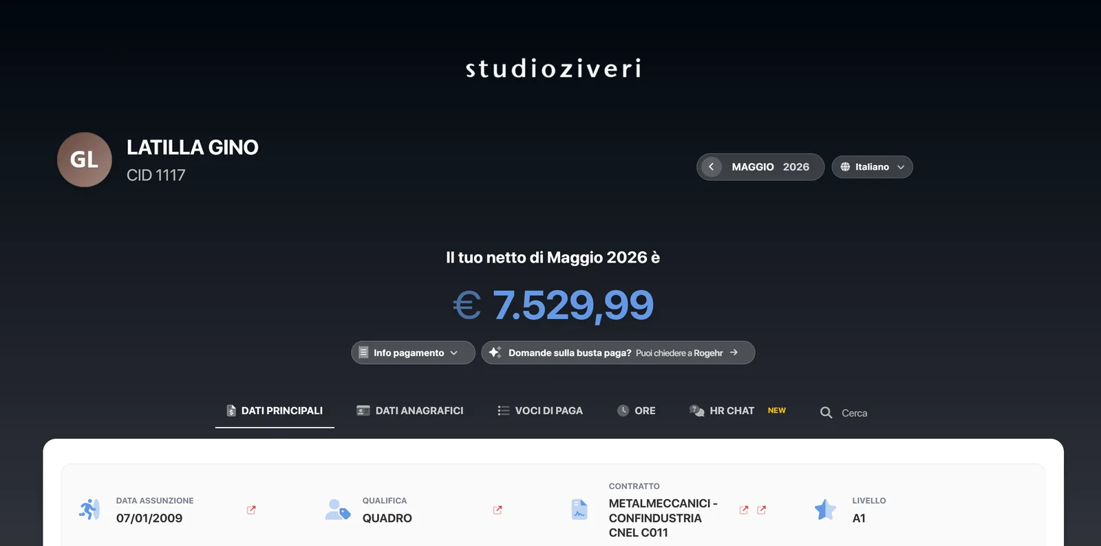 Stipendio Interattivo Studio Ziveri